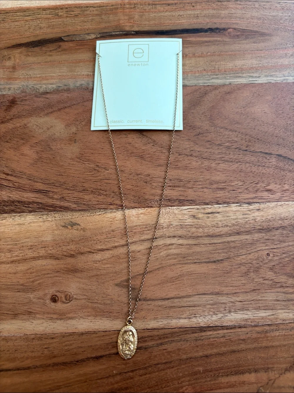 enewton Gold Saint Christopher Medallion Pendant Necklace - Gold - Picture 1 of 3